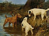 Three Terriers on the Scent by Arthur Wardle